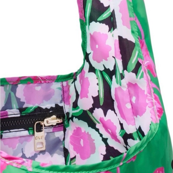 DVF Target Pink Green Or Black Neutral Or Arrow Green Reversible Reusable Bag - Picture 3 of 8
